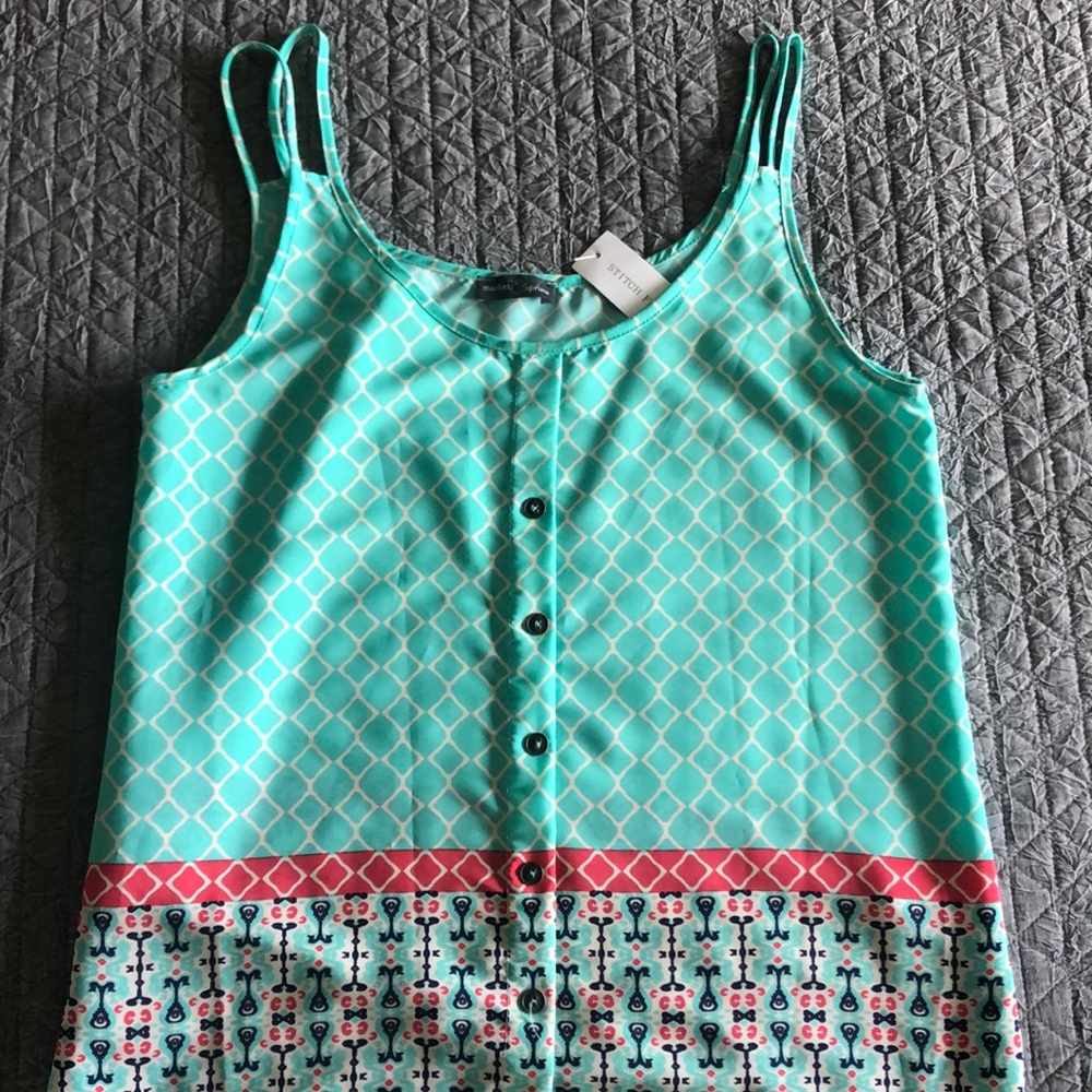 Double strap blouse tank